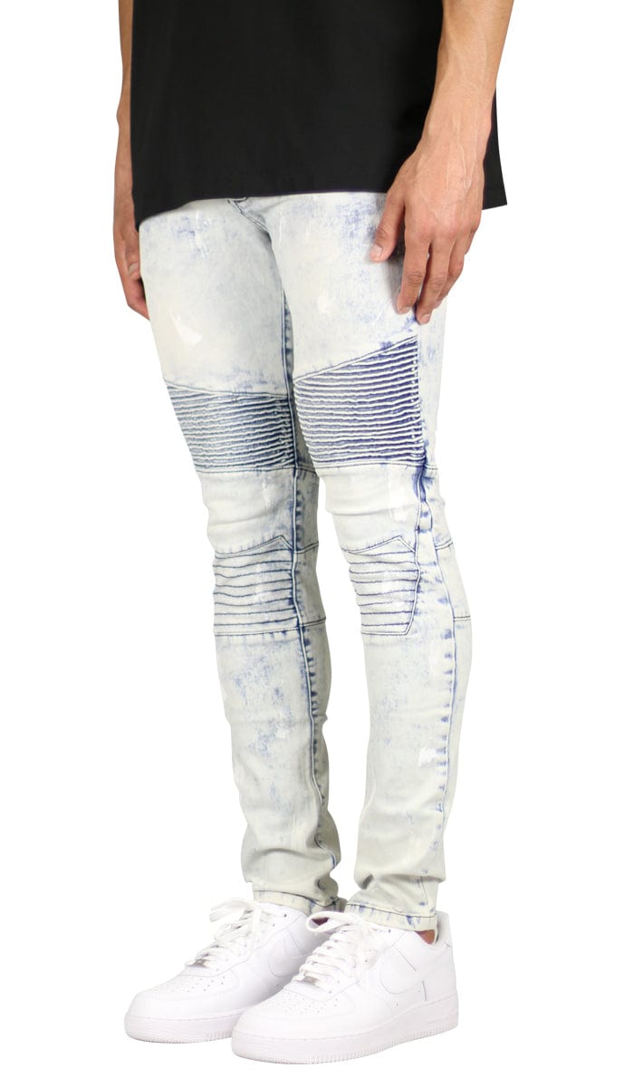 Bleach Blue Biker Jean | Hyper Denim