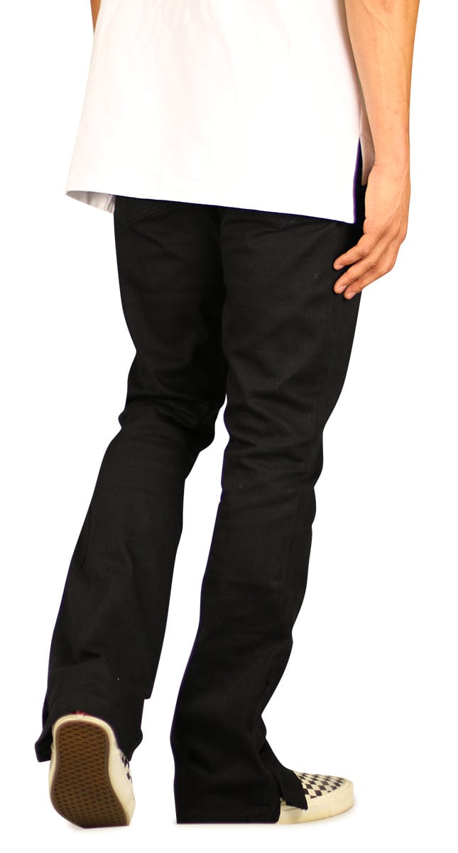 Jet Black Flare Pants | Hyper Denim