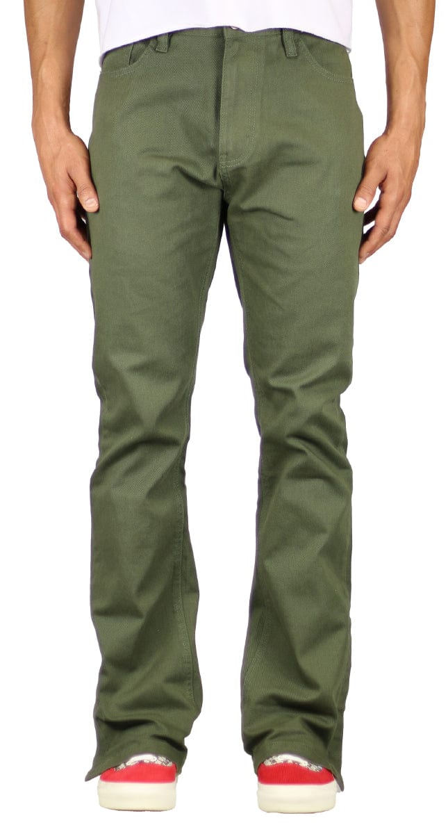 Olive Flare Pants | Hyper Denim