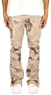 Desert Camo Flare Cargo Pants