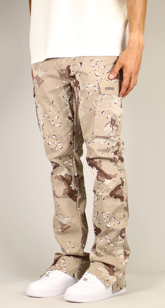 Desert Camo Cargo Flare Pants | Hyper Denim – HYPER DENIM