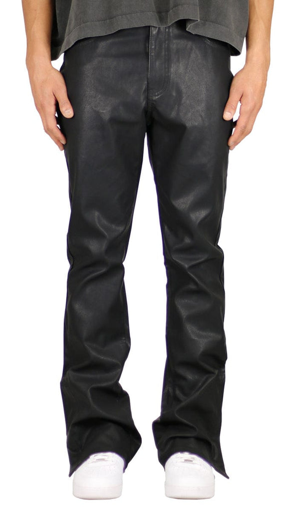 Leather Flare Zipper Pants | High-Quality | Hyper Denim