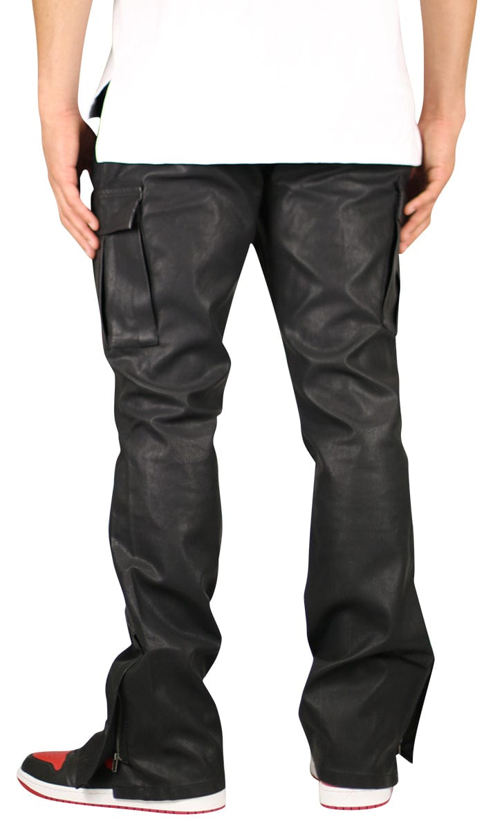 パンツ DIESEL fated leather cargo flare pants Leather Flare CargoPants | High-Quality | Hyper Denim