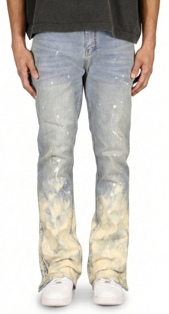 Flame Flare Zipper Jeans
