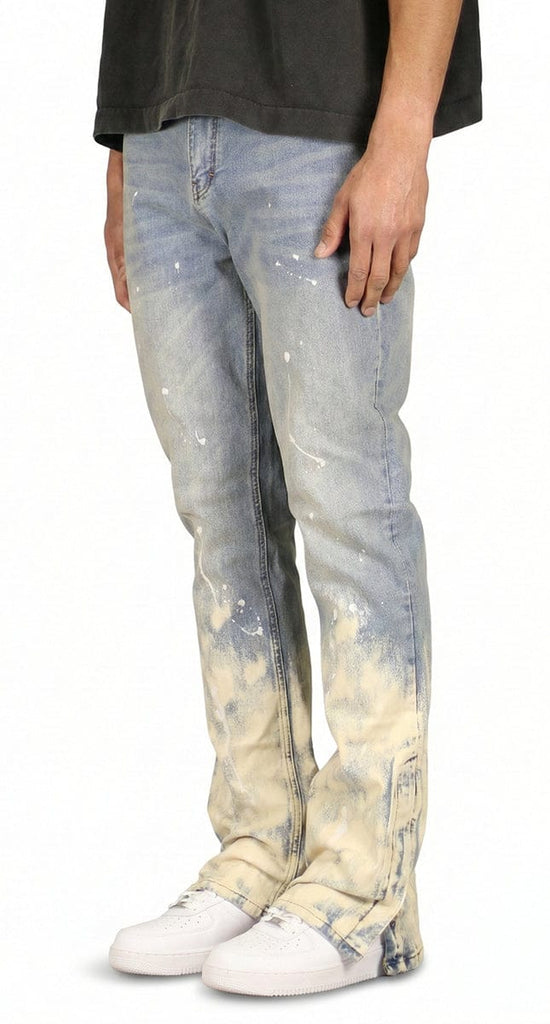 Flame Flare Zipper Jeans