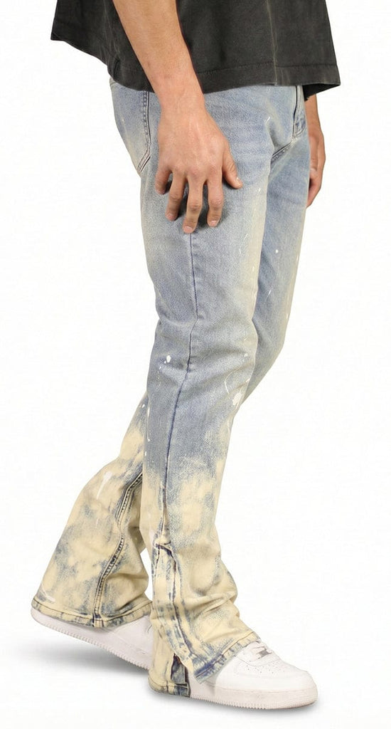 Flame Flare Zipper Jeans