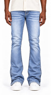 M.Blue Flare Zipper Jeans