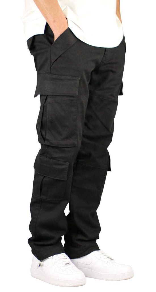 Black 8 Pocket Cargo Pants with a sleek, modern design and ample storage