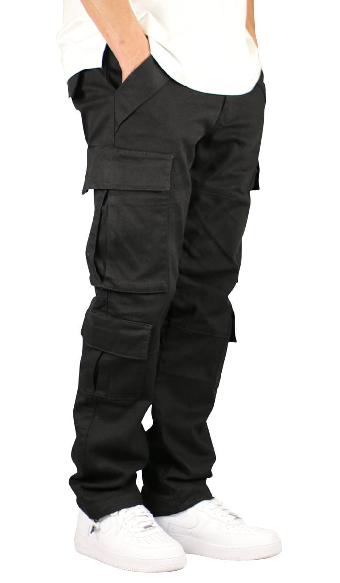 Black Loose Fit Cargo Pants | True to Size | Hyper Denim