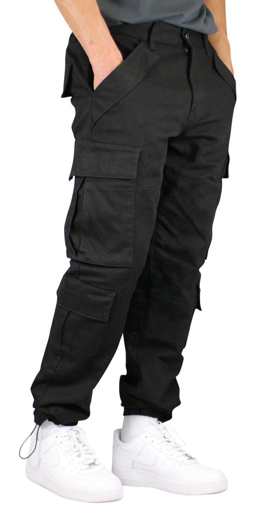 Black 8 Pocket Cargo Pants with a sleek, modern design and ample storage