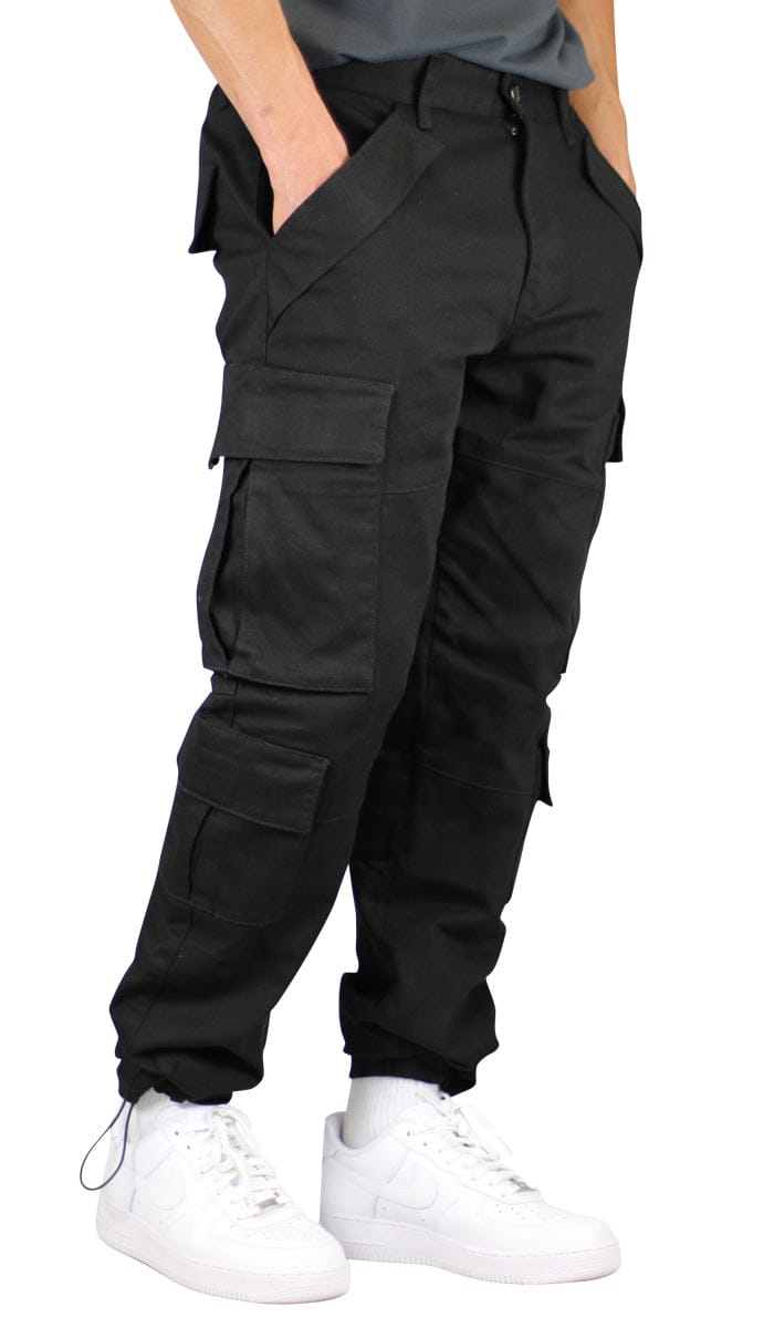 Black Loose Fit Cargo Pants | True to Size | Hyper Denim