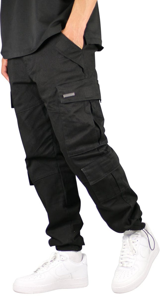 Black 8 Pocket Cargo Pants with a sleek, modern design and ample storage