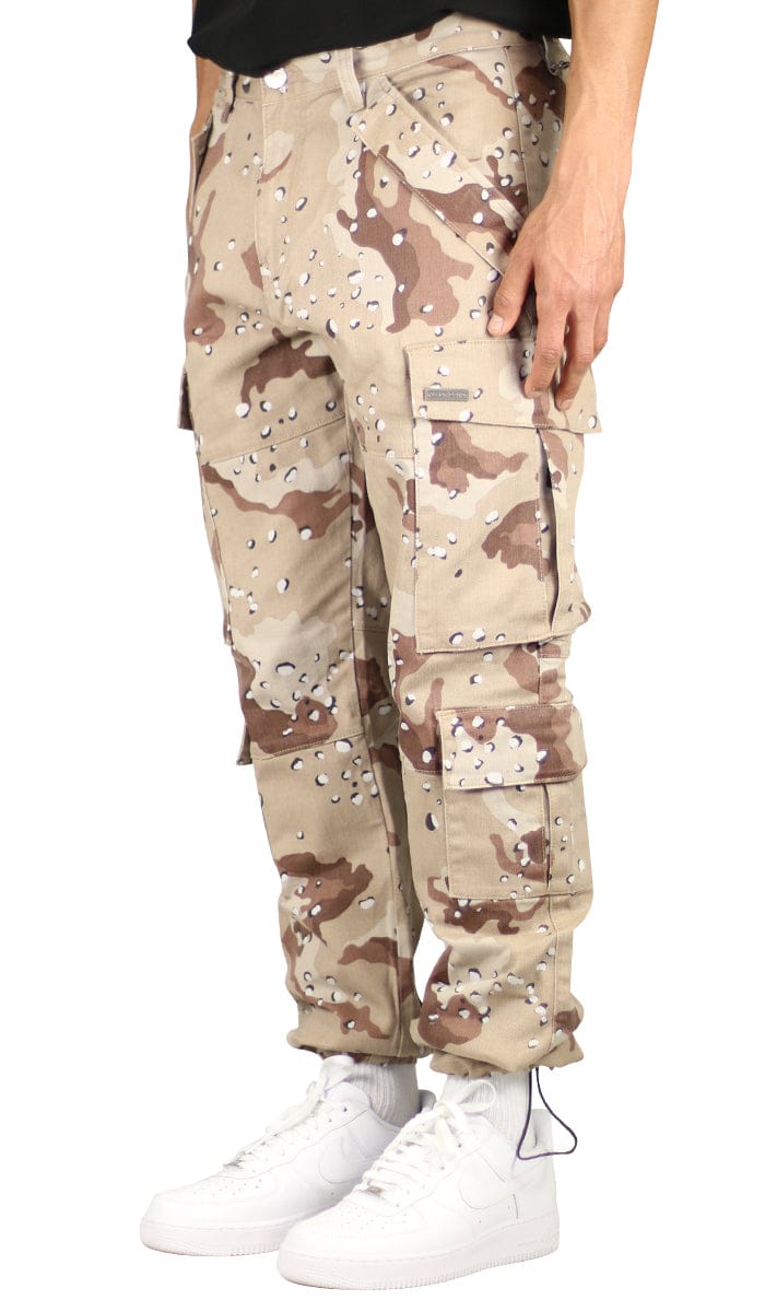 Desert Camo Loose Fit Cargo Pants | Hyper Denim