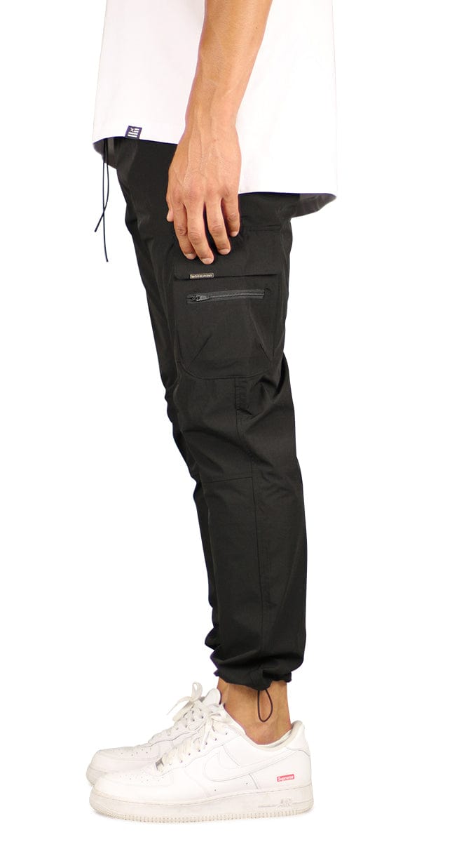 Nylon Cargo Pants Men Black Cool Nylon Cargo Pants