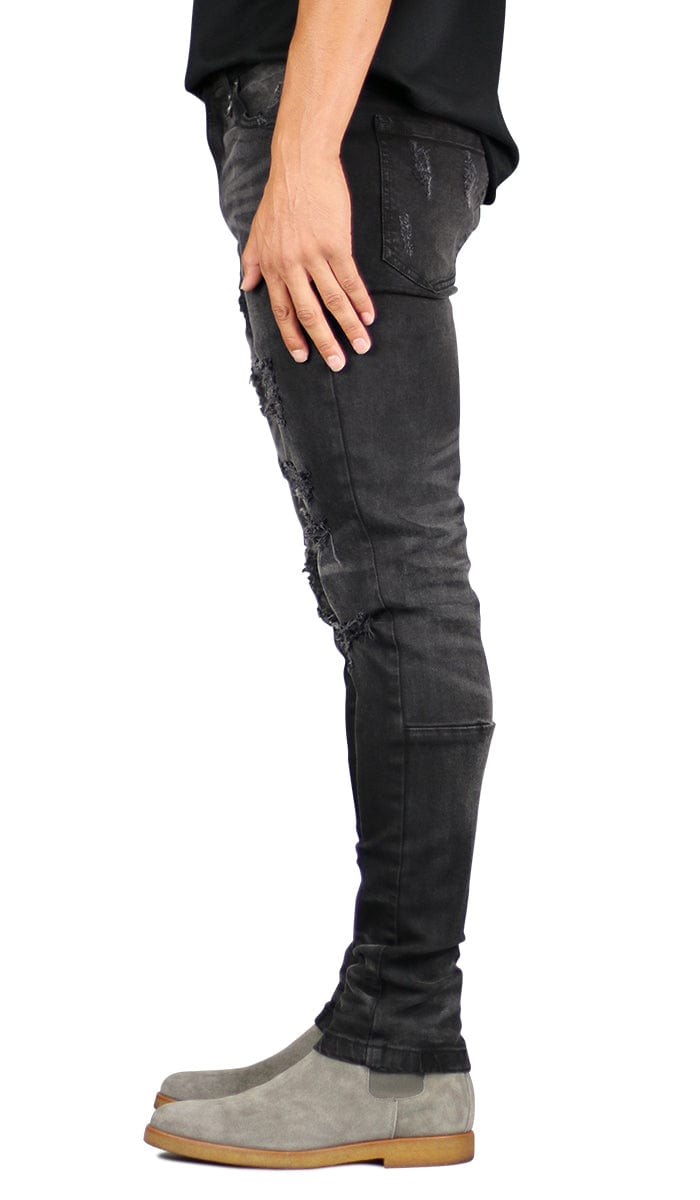 Black Gao Zipper Jean | Hyper Denim