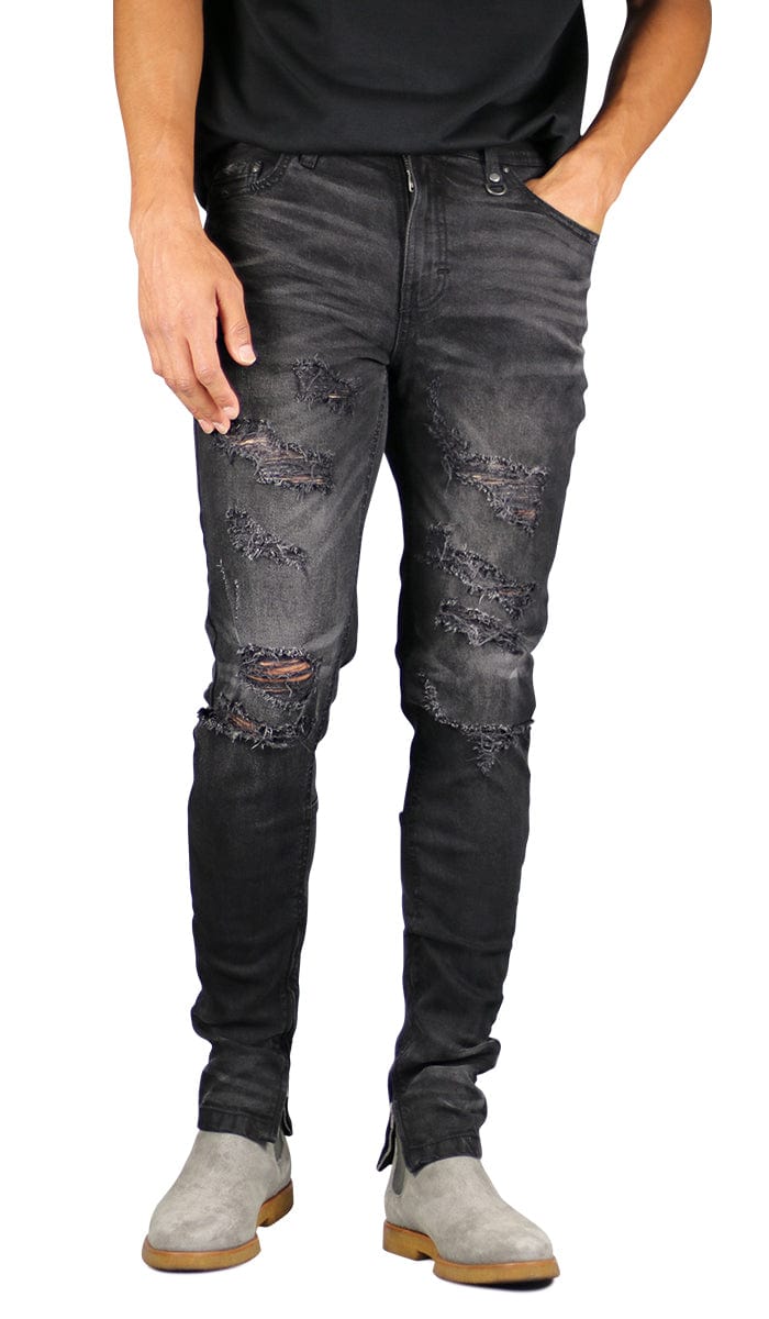 GOAR ZIPPER WAIST DENIM COATING × BLACK HD002-Black-25_2048x.jpg?v=