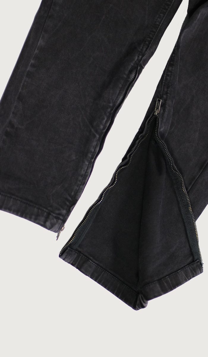 Men's Fade Black Stack Zipper Jean | Hyper Denim