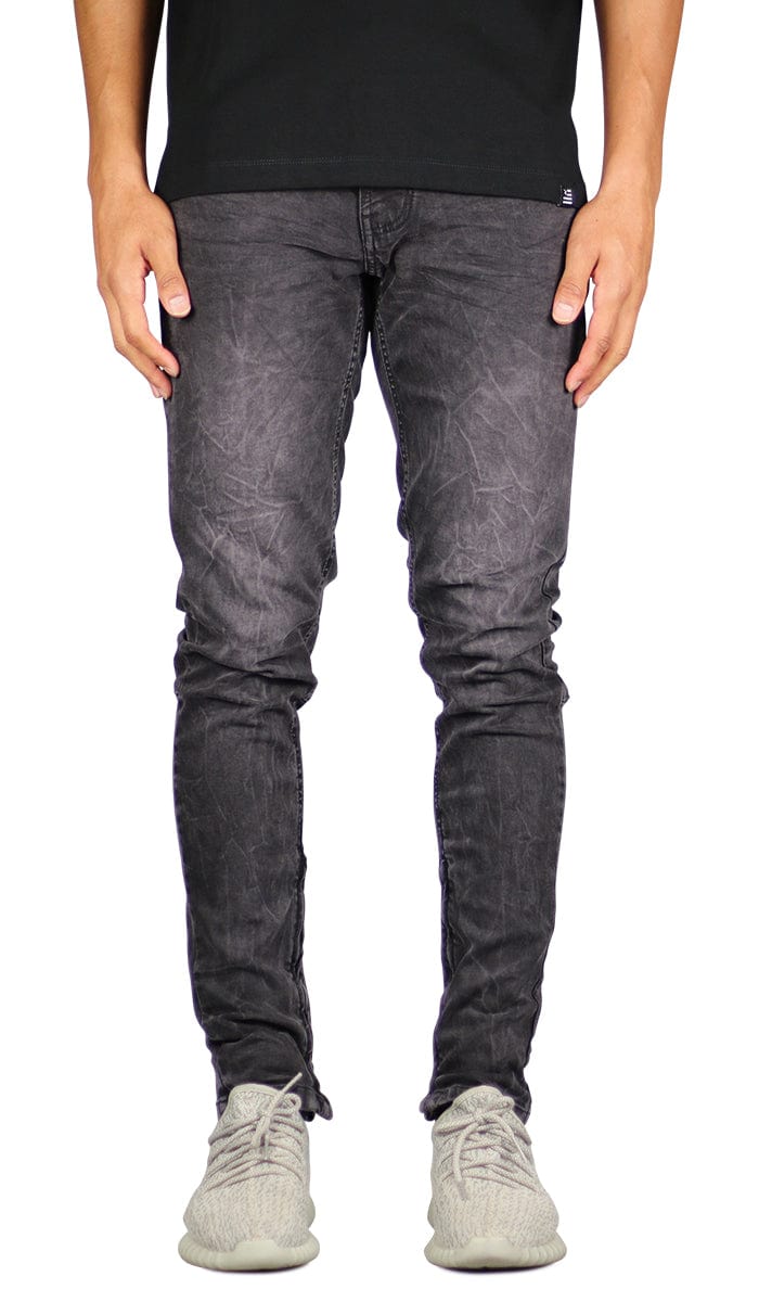 Men's Fade Black Stack Zipper Jean Hyper Denim