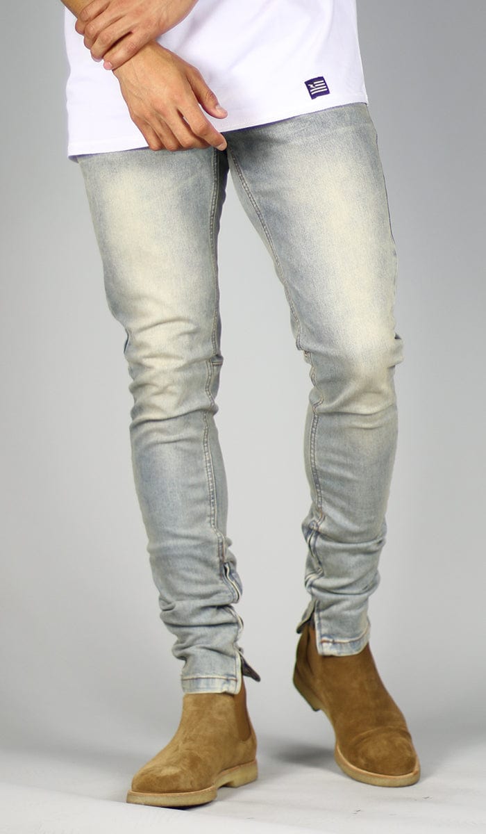 Vintage Stack Zipper Jeans | Hyper Denim