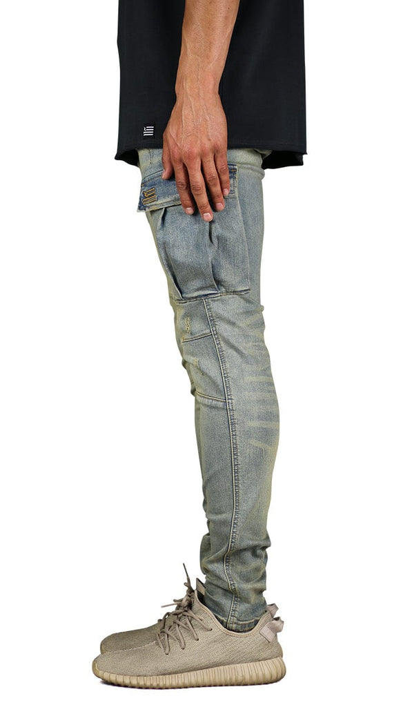 Indigo Cargo Jeans | Premium Fabrics | Shop Hyper Denim – HYPER DENIM