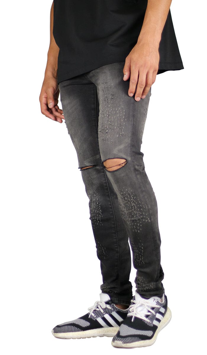 Distressed Fade Fade Black Distressed Jeans – HYPER DENIM