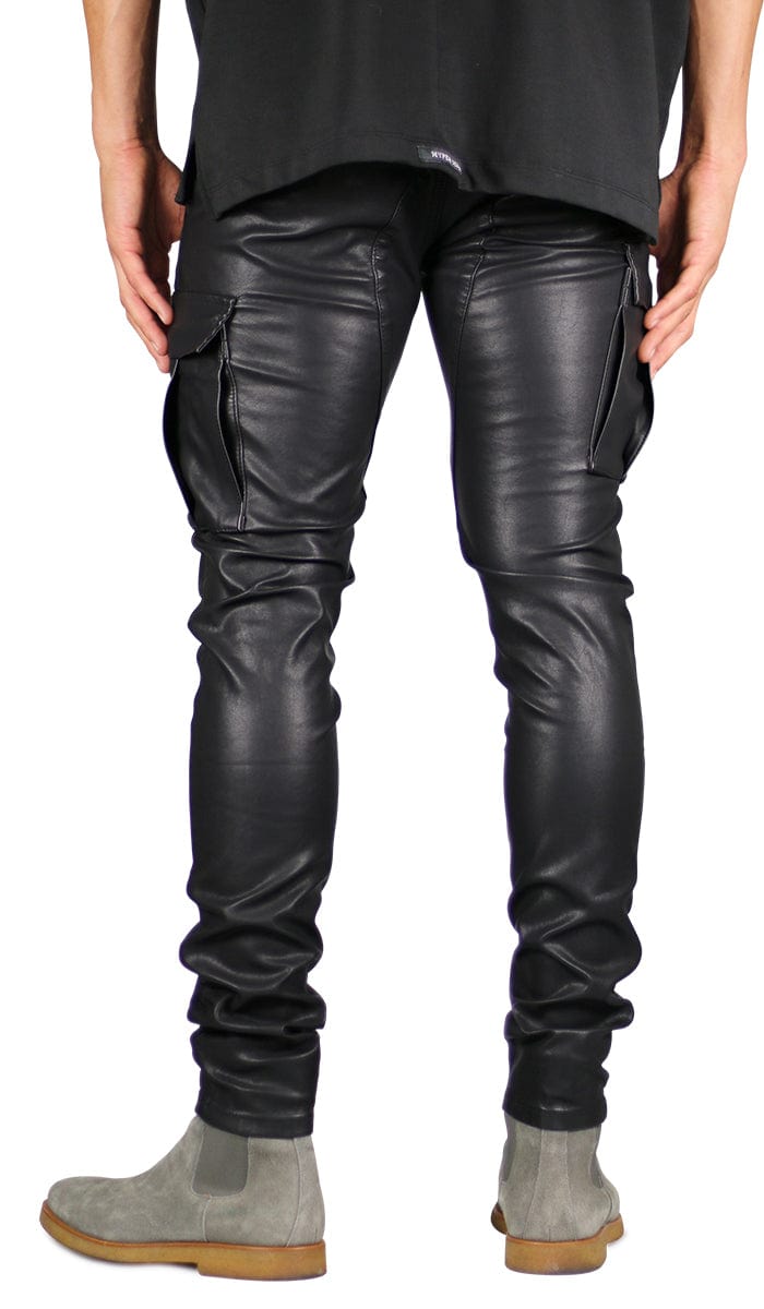 Leather Cargo Pants, Fast Shipping
