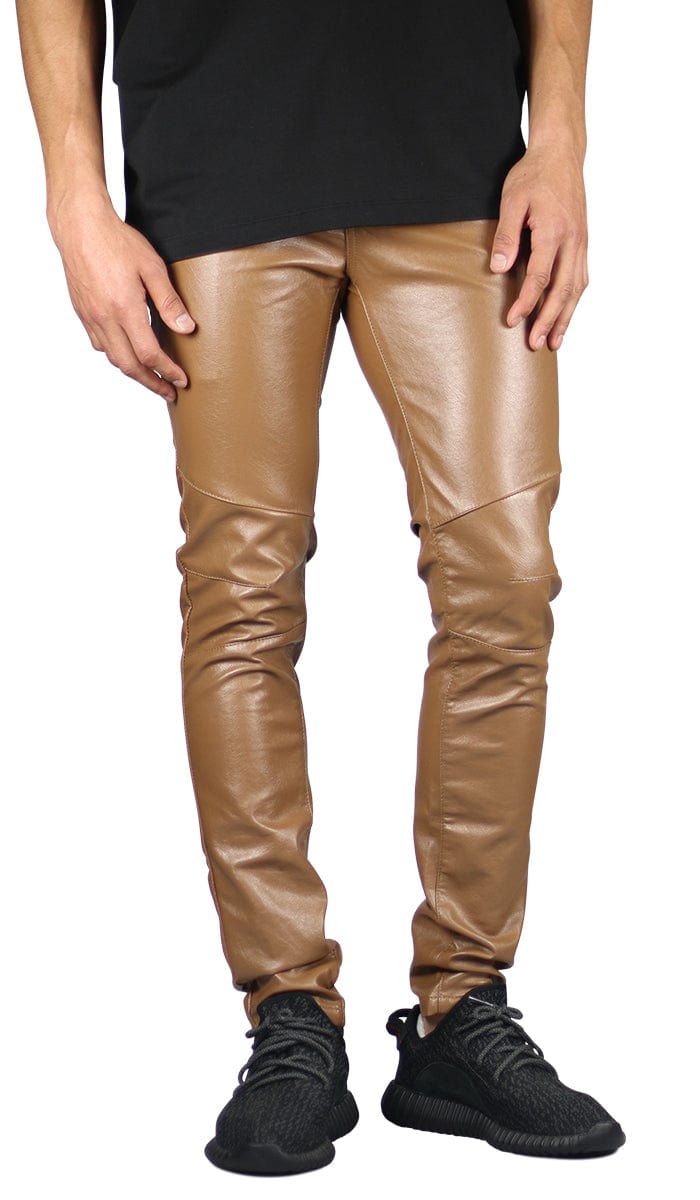chinese dress ladies Xelement 860 Men's 'Classic' Black Loose Fit Leather Pants Black / 30 main image 1