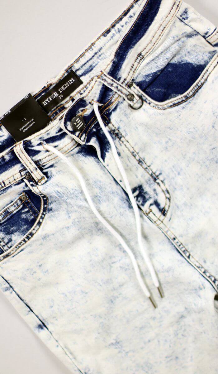 ブリーチデニムぷっくりハートAmerican No.499 Bleach Blue Gnu Zipper Jean | Hyper Denim