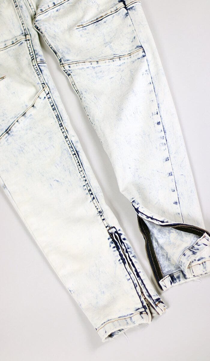 Bleach Blue Gnu Zipper Jean | Hyper Denim