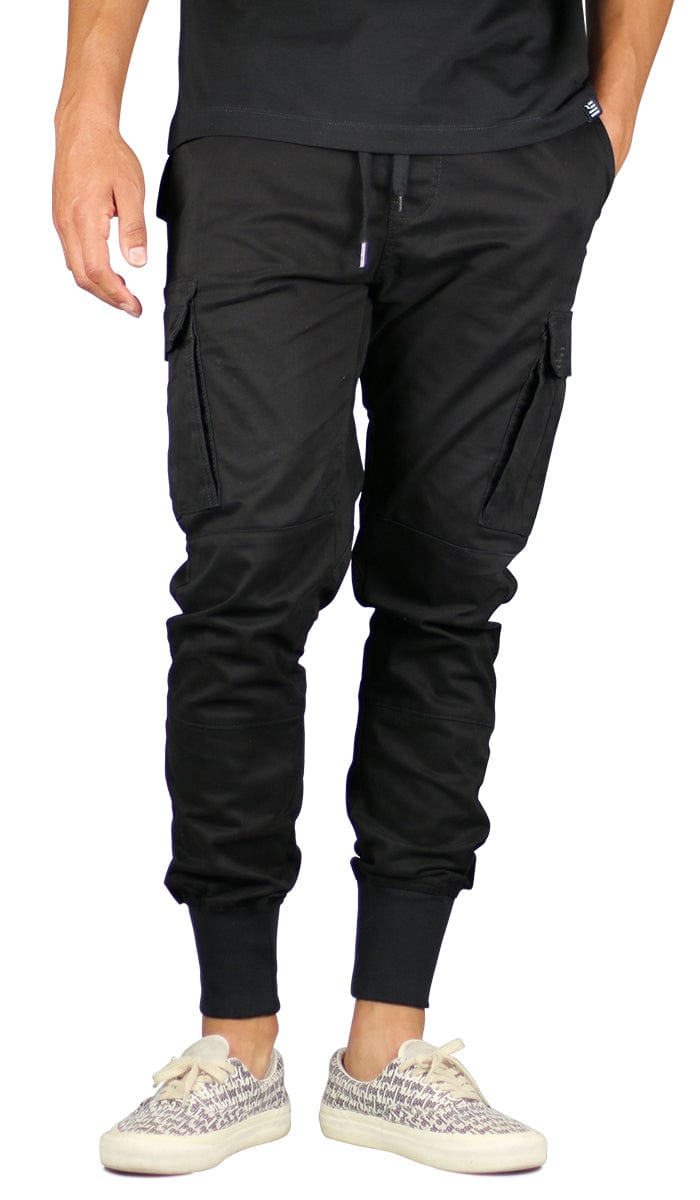 Black Cargo Joggers Hyper Denim - Main Image