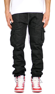 Black Straight Cargo Pants