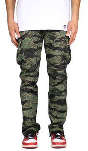 Tiger Camo Straight Leg Cargo Pants