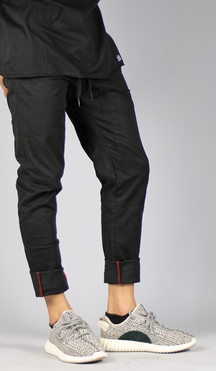 Black Drop Crotch Pant | Hyper Denim