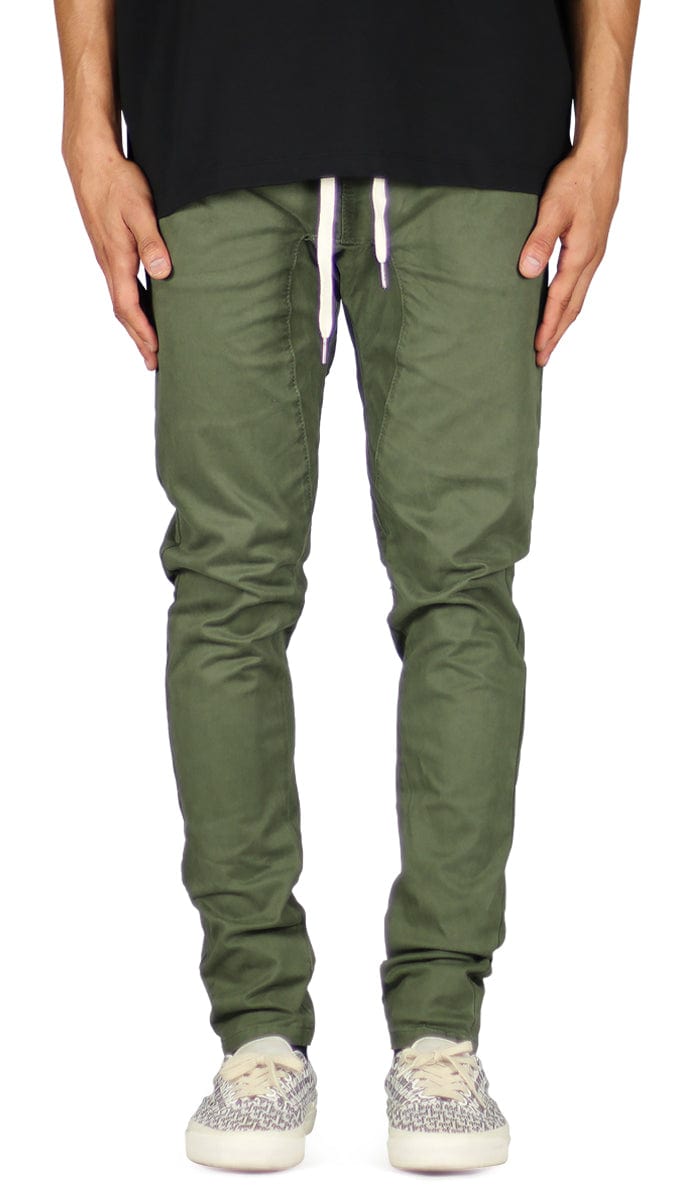 Olive Drop Crotch Pant | Hyper Denim