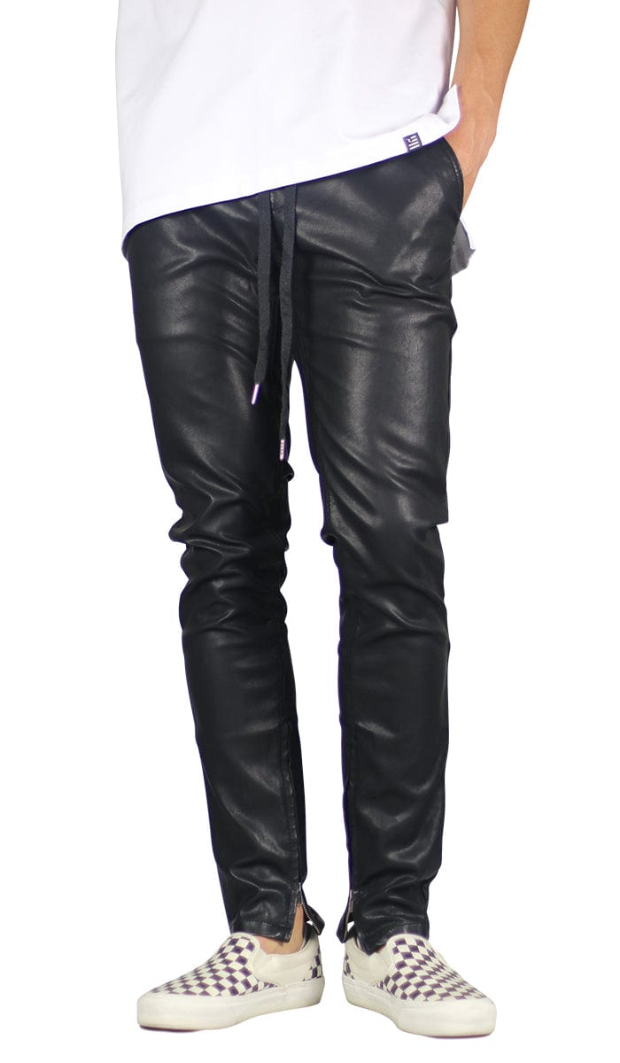 【値下げ!】blackmeans 黒 レザージップパンツ　size2 値下げ!】blackmeans 黒 レザージップパンツ size2 値下げ