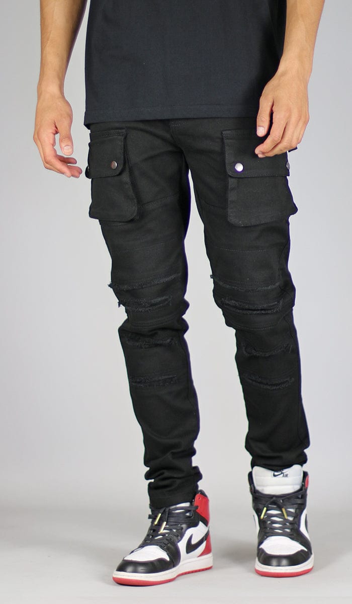 Black Cargo Pants | Hyper Denim