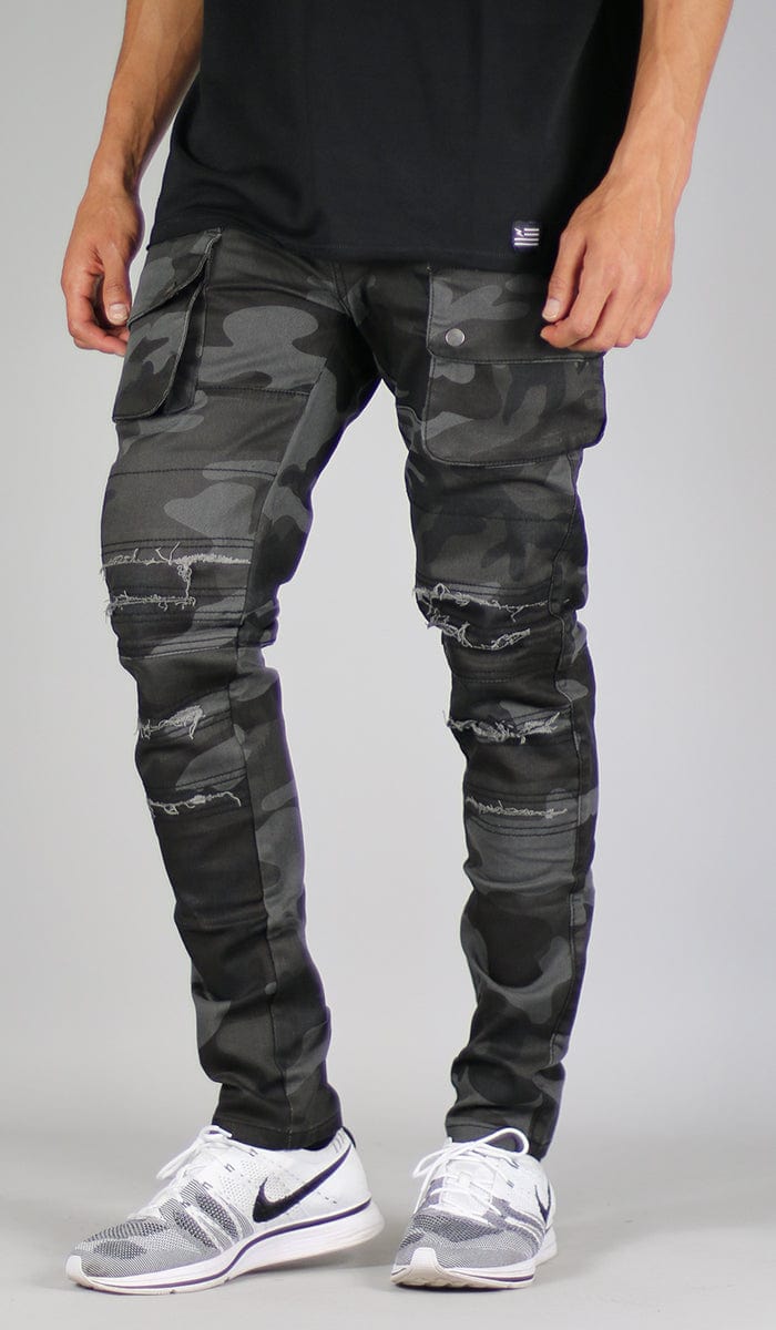 本当に信頼出来る店 Camo Black Cargo Denim Hyper | Pants XSサイズ以下