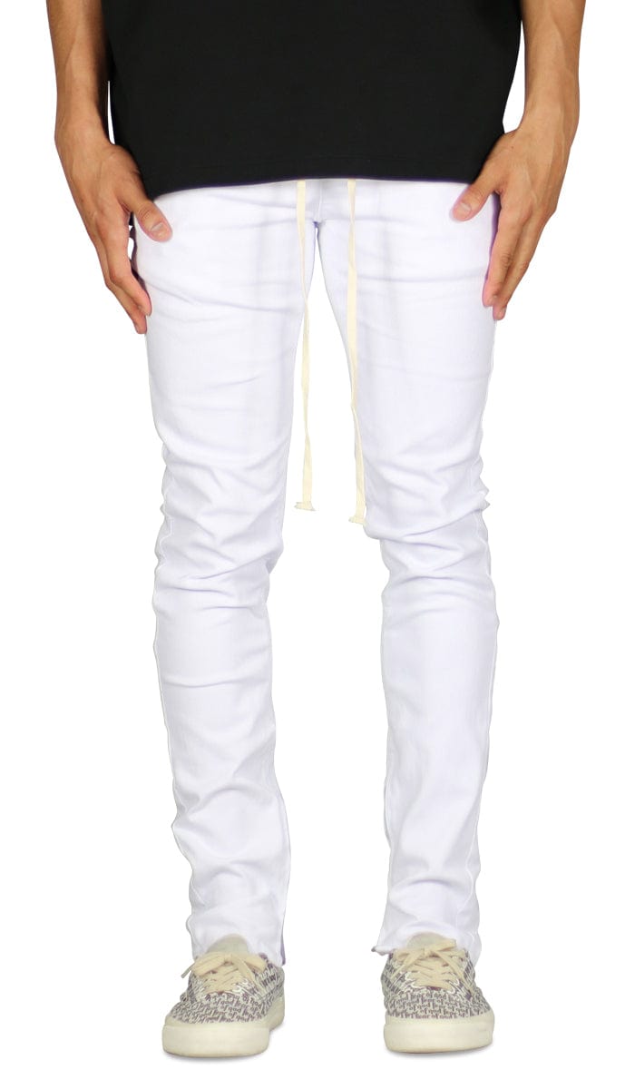 White Zipper Pant | Hyper Denim