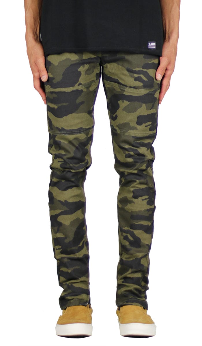 Olive Camo Zipper Pant | Hyper Denim