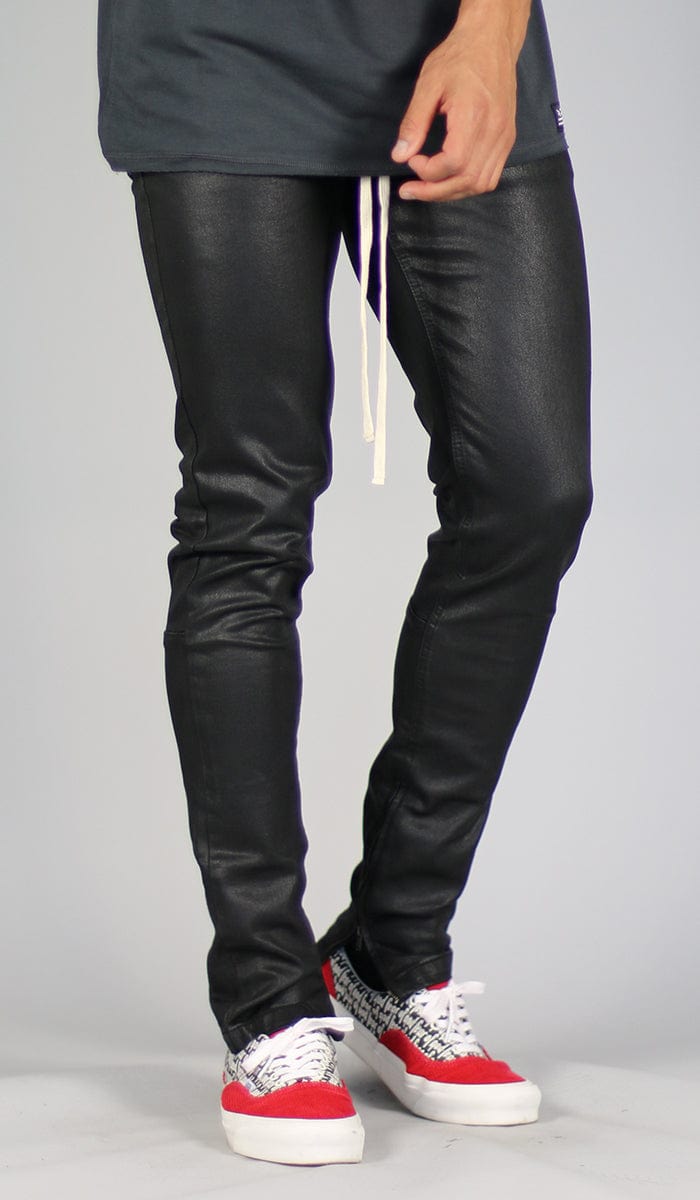 Waxed Stack Zipper Jeans | Hyper Denim