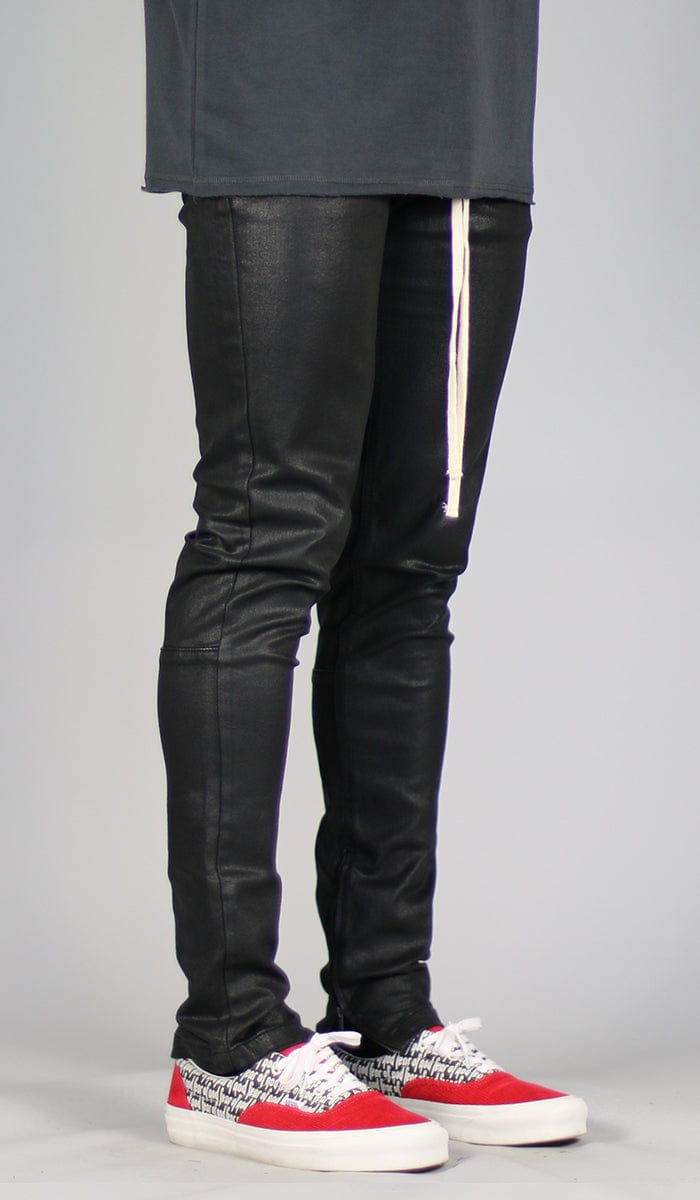 Waxed Stack Zipper Jeans | Hyper Denim