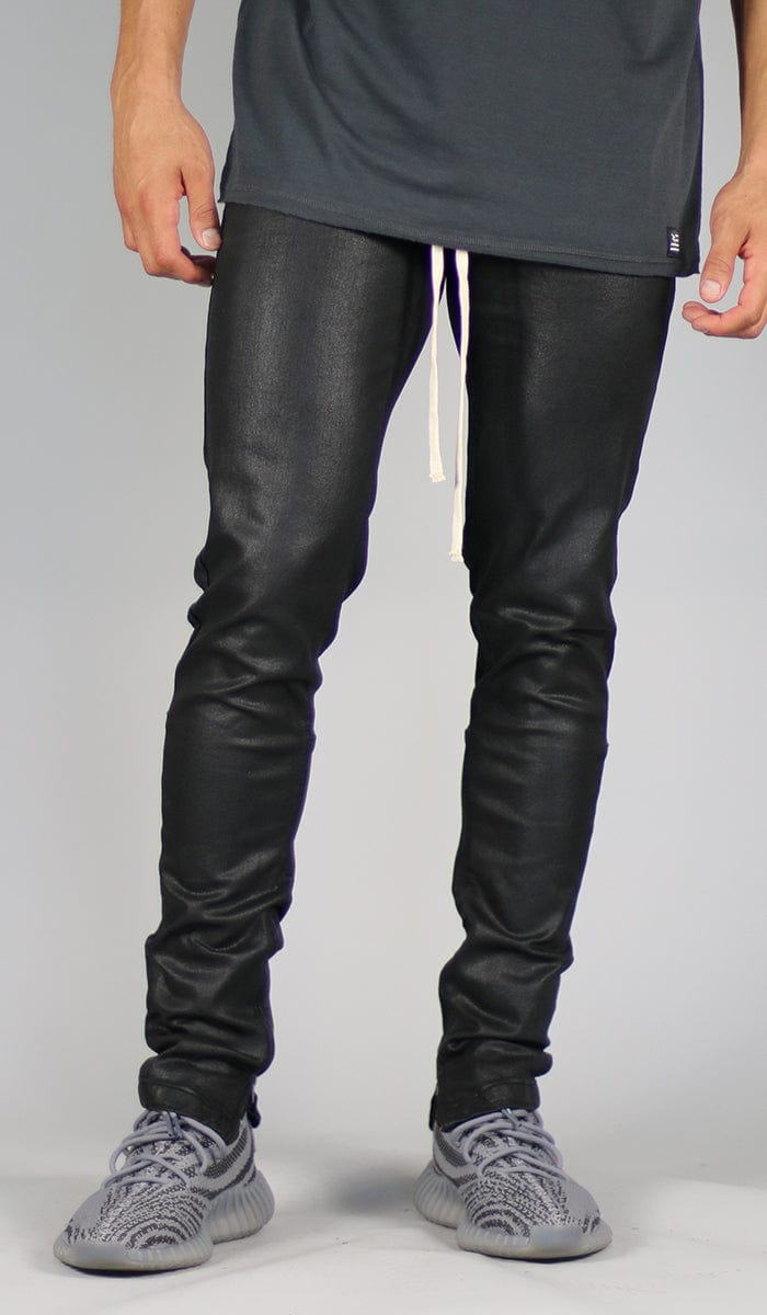 Waxed Stack Zipper Jeans | Hyper Denim