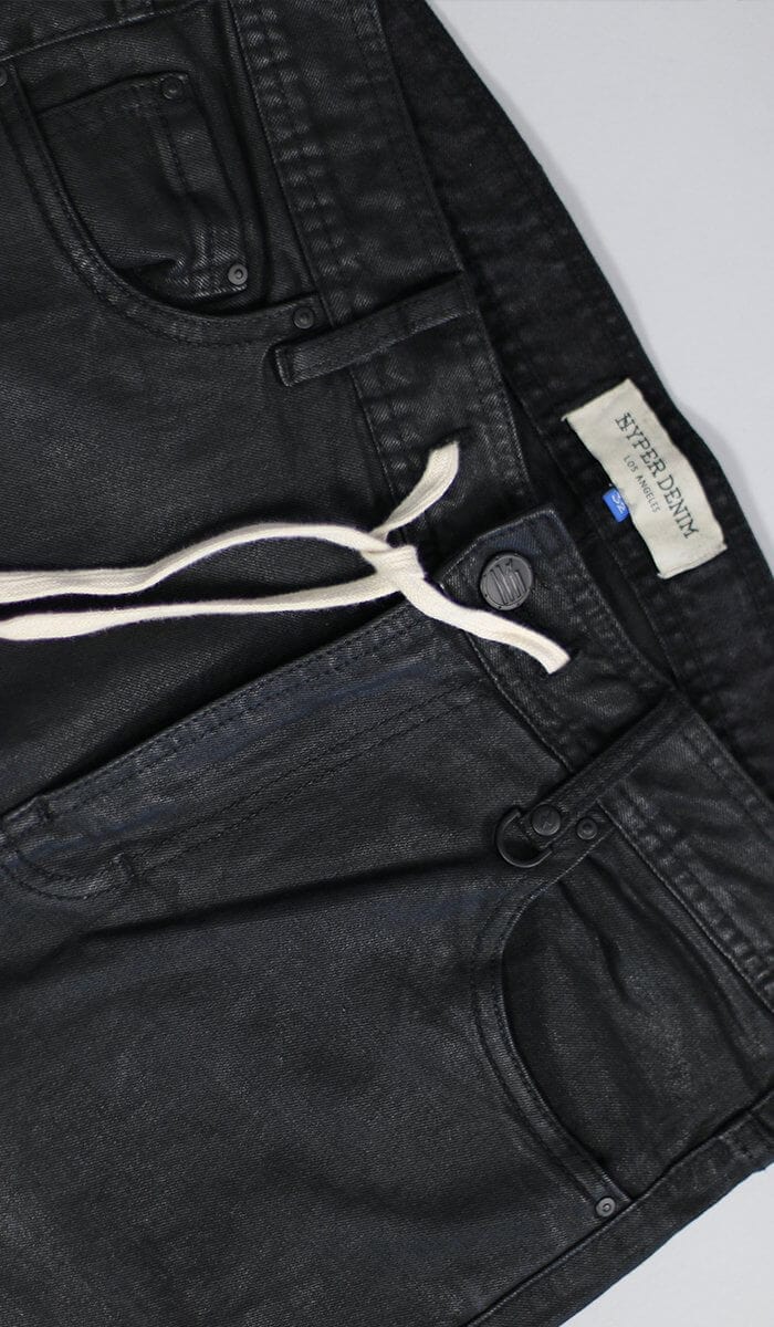 Waxed Stack Zipper Jeans | Hyper Denim