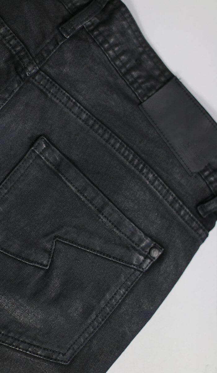 Waxed Stack Zipper Jeans | Hyper Denim