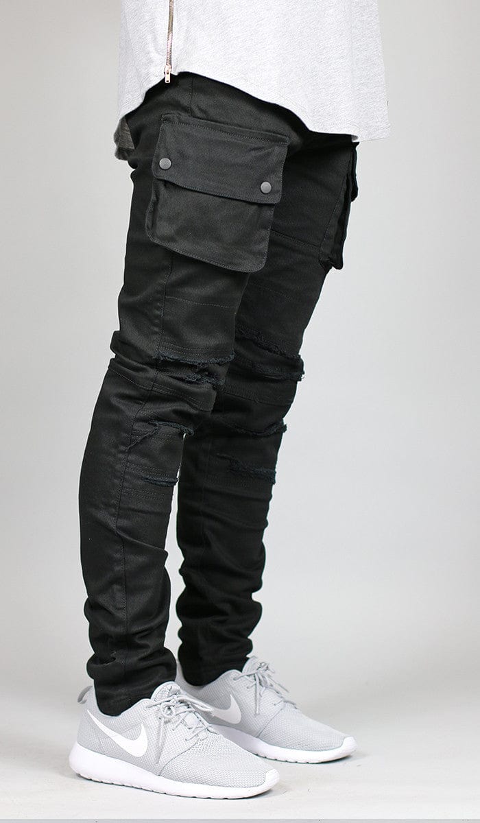 Black cargo jeans Clearance